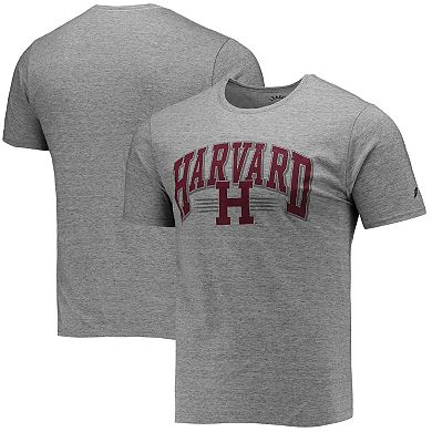 Men's League Collegiate Wear Heathered Gray Harvard Crimson Upperclassman Reclaim Recycled Jersey T-Shirt