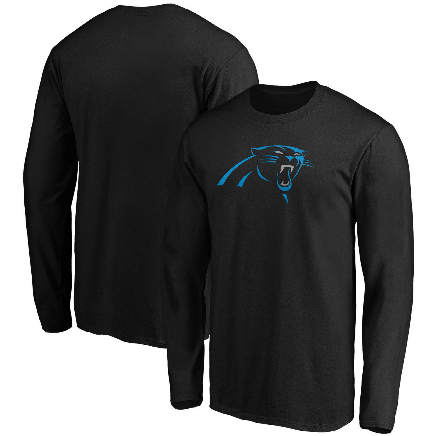 Women's New Era Blue Carolina Panthers Crop Long Sleeve T-Shirt