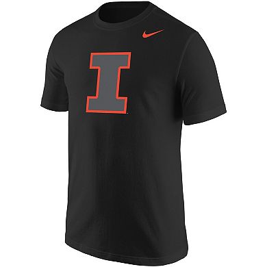 Men's Nike Black Illinois Fighting Illini Logo Color Pop T-Shirt