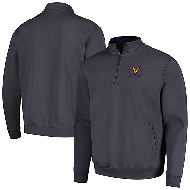 Men's Colosseum Charcoal Virginia Cavaliers Tortugas Team Logo Quarter-Zip Jacket