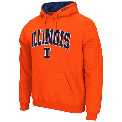 Men's Colosseum Orange Illinois Fighting Illini Arch & Logo 3.0 Pullover Hoodie