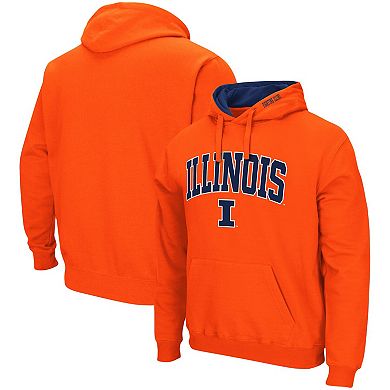 Men's Colosseum Orange Illinois Fighting Illini Arch & Logo 3.0 Pullover Hoodie