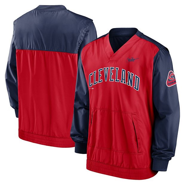 Men's Nike Red/Navy Cleveland Indians Cooperstown Collection V