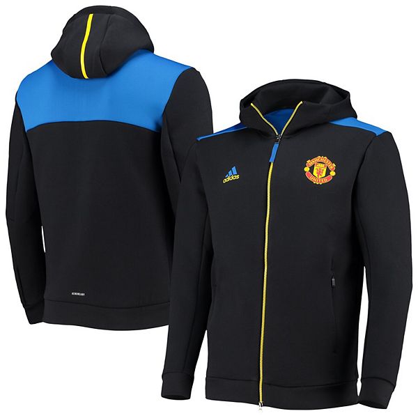 Men's adidas Black Manchester United ZNE AEROREADY FullZip Hoodie Jacket