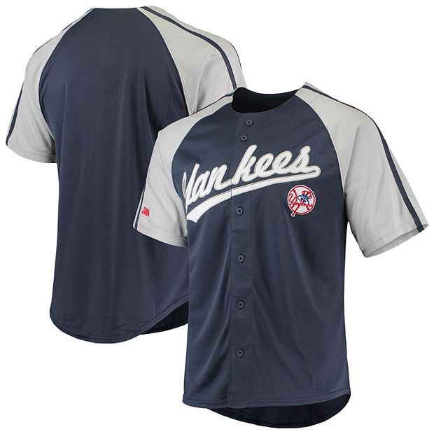 MLB NEW YORK YANKEES-Navy Jersey Knit, Logo Pullover Hoodie Sweatshirt-Yth  (XL)
