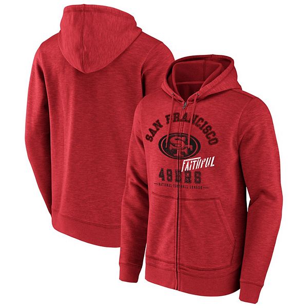 Men's Fanatics Branded Scarlet San Francisco 49ers Extra Point Pullover Hoodie