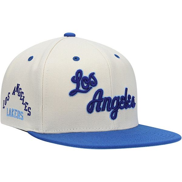 Men's Mitchell & Ness Cream Los Angeles Lakers First of Many Snapback Hat