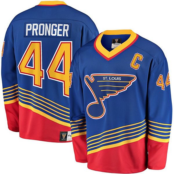 Men s Fanatics Branded Chris Pronger Blue St. Louis Blues Breakaway Retired Player Jersey