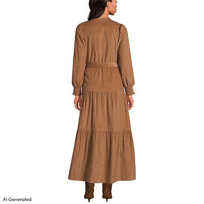 chinese dress ladies YEXPINE Women's Corduroy Maxi Dress Long Sleeve Cord Button Down Shirt Long  Dress with Belt Coffee at Amazon Women's Clothing store
