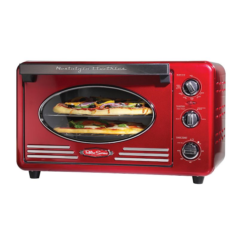 Nostalgia - RTOV2RR Retro 12-Slice Convection Toaster Oven - Retro Red