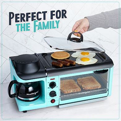 Nostalgia Electrics Retro Family-Size 3-in-1 Breakfast Station