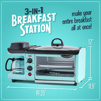 Nostalgia Electrics Retro Family-Size 3-in-1 Breakfast Station