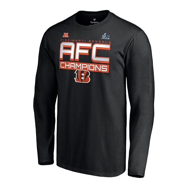 Men's Cincinnati Bengals Fanatics Branded Black 2021 AFC Champions Big &  Tall Iconic Slant T-Shirt