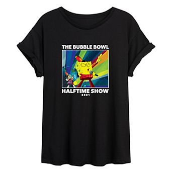 Juniors' SpongeBob SquarePants The Bubble Bowl Halftime Show Oversized Tee