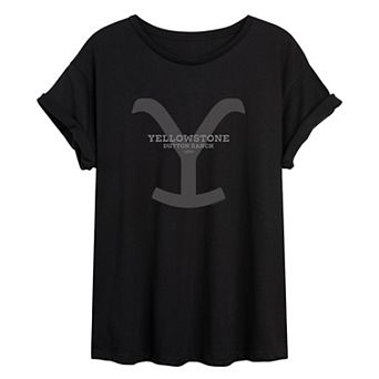 Juniors' Yellowstone Y Brand Oversized Tee