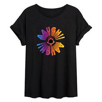 Juniors' Peanuts Charlie Brown Aaugh!! Oversized Tee