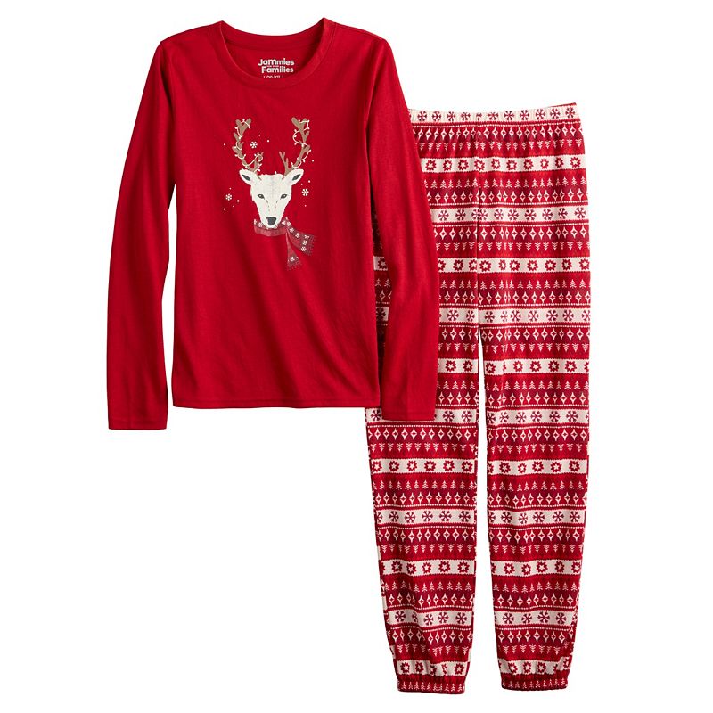 Girls 4-16 Jammies For Your Families Christmas Spirit Top & Pants Pajama Se