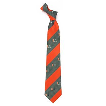 Miami Hurricanes Striped Tie