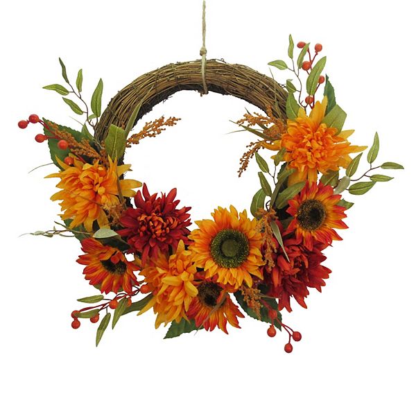 Sonoma Goods For Life® Asymmetrical Sunflower Wreath