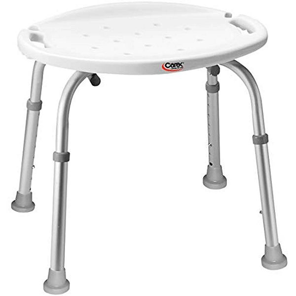 Carex Adjustable Bath and Shower Seat Shower Stool Aluminum Bath Seat