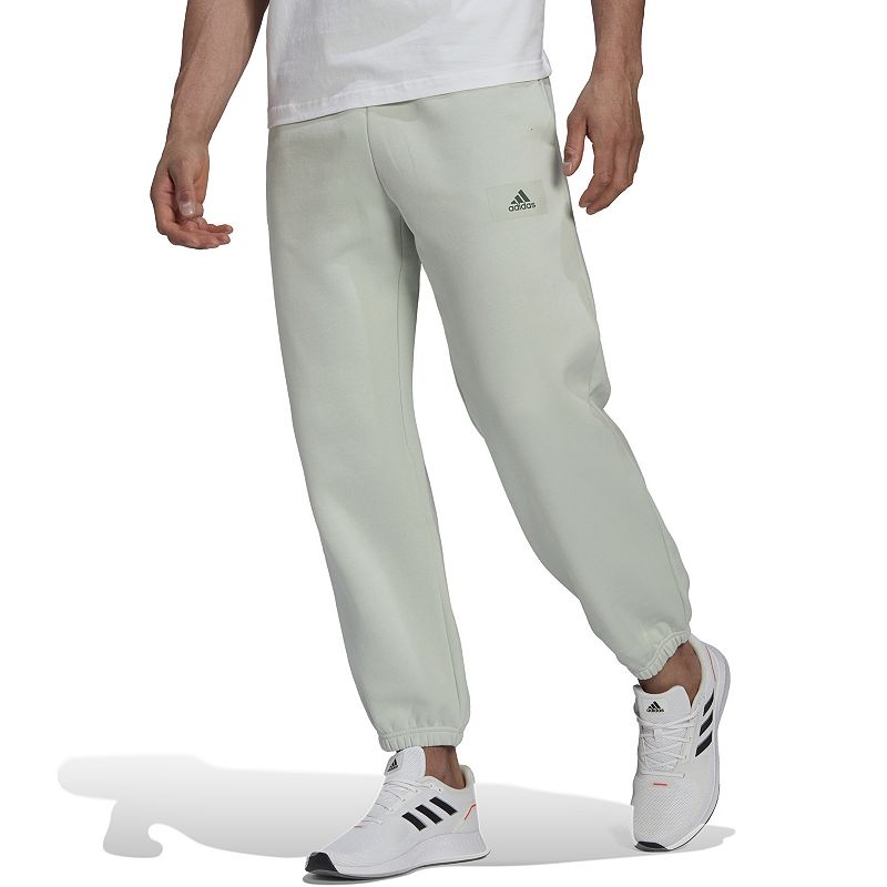 Mens adidas Essentials Feel Vivid Fleece Sweatpants, Size: Small, Lt Green