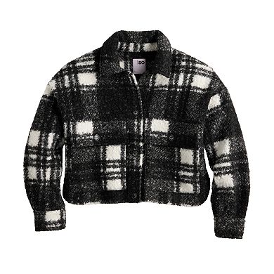 Juniors' SO® Cropped Shacket