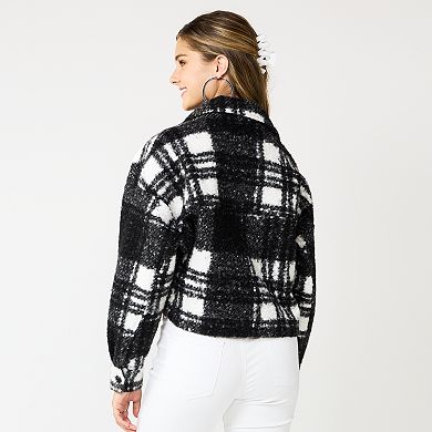 Juniors' SO® Cropped Shacket