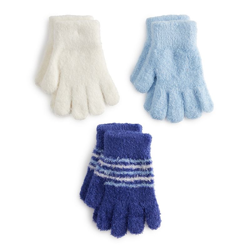 Girls SO 3-Pack Magic Gloves, Blue