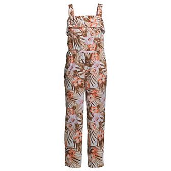 Girls 2-20 Lands' End Ruffled Pattern Jumpsuit