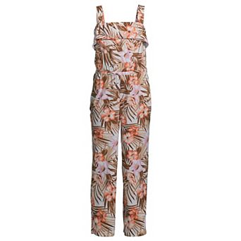 Girls 2-20 Lands' End Ruffled Pattern Jumpsuit