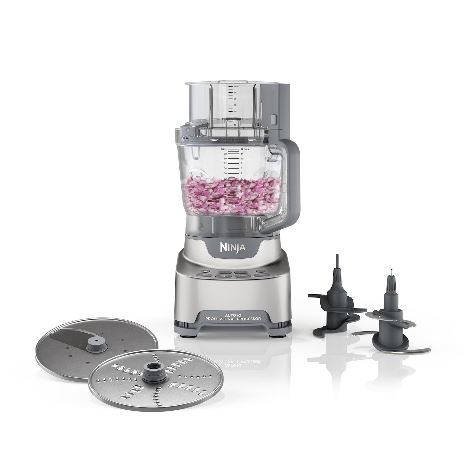 Costway 8 Cup Food Processor 500W Variable Speed Blender Chopper w/ 3 Blades - Black