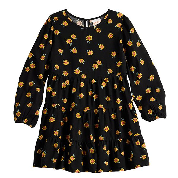 Girls 4-12 Jumping Beans® Long Sleeve Tiered Hem Dress