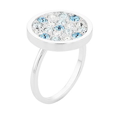 Brilliance Multi Blue Crystal Signet Ring