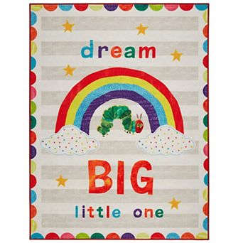 Eric Carle "The Very Hungry Caterpillar" Elementary Dream Big Little One Machine Washable Kids Area Rug