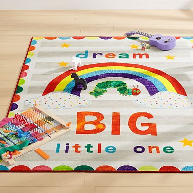 Eric Carle "The Very Hungry Caterpillar" Elementary Dream Big Little One Machine Washable Kids Area Rug