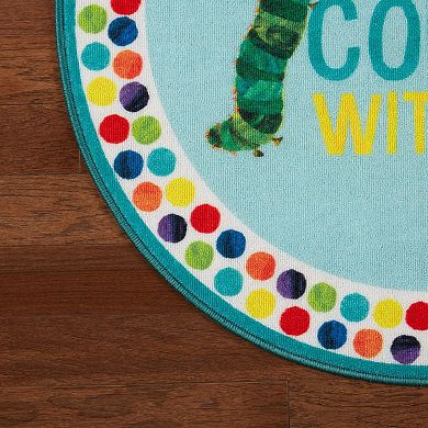 Eric Carle "The Very Hungry Caterpillar" Elementary 123 Count with Me Machine Washable Kids Area Rug