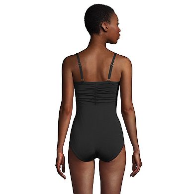 Women's Lands' End UPF 50 Tummy Control Sweetheart One-Piece Swimsuit