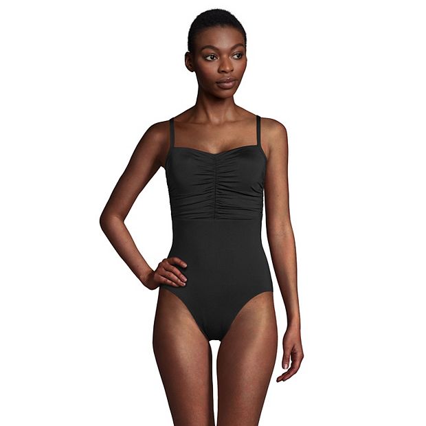 Women's Lands' End UPF 50 Tummy Control Sweetheart One-Piece Swimsuit