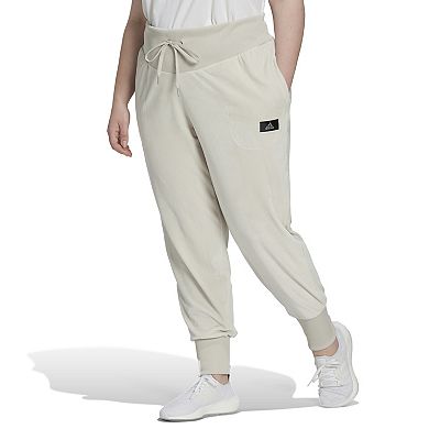 Plus Size adidas Holidayz Cozy Velour High Waisted Joggers