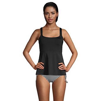 Women's Lands' End Masectomy Empire Waistband Comfort Strap Tankini Swim Top