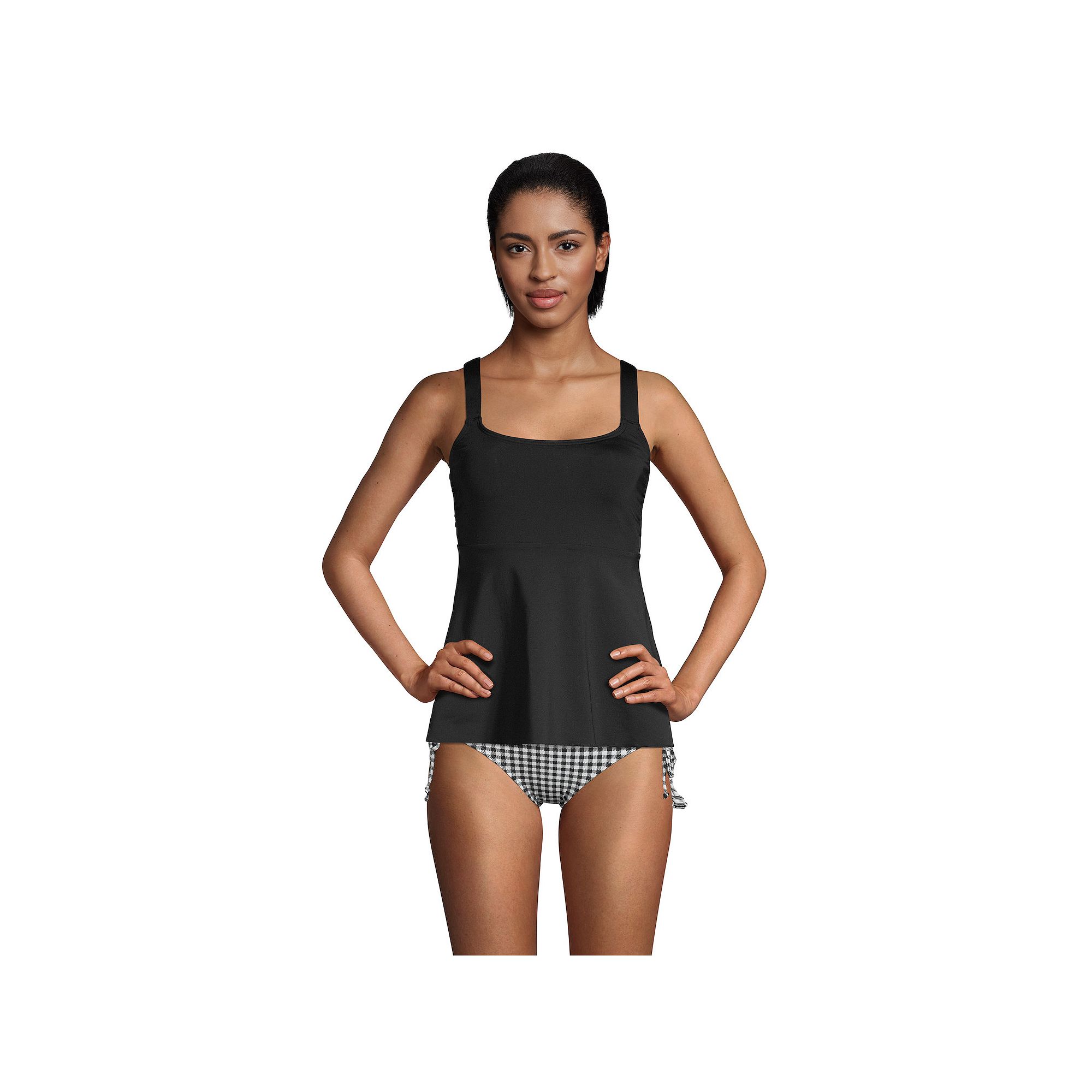 Womens Lands End Flutter Empire UPF 50 Tankini Swimsuit Top, Size: XS Lon