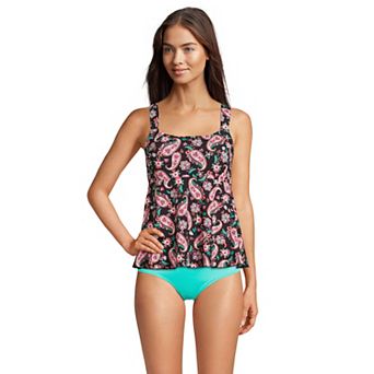 Women's Lands' End Flutter Empire UPF 50 Tankini Swimsuit Top