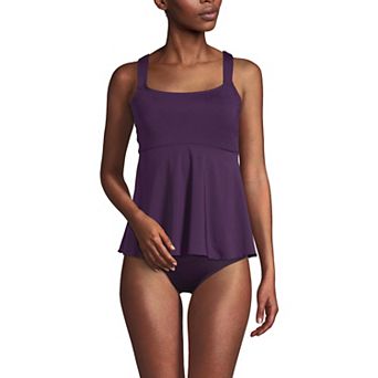 Women's Lands' End Flutter Empire UPF 50 Tankini Swimsuit Top