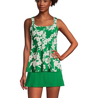 Women's Lands' End Flutter Empire UPF 50 Tankini Swimsuit Top