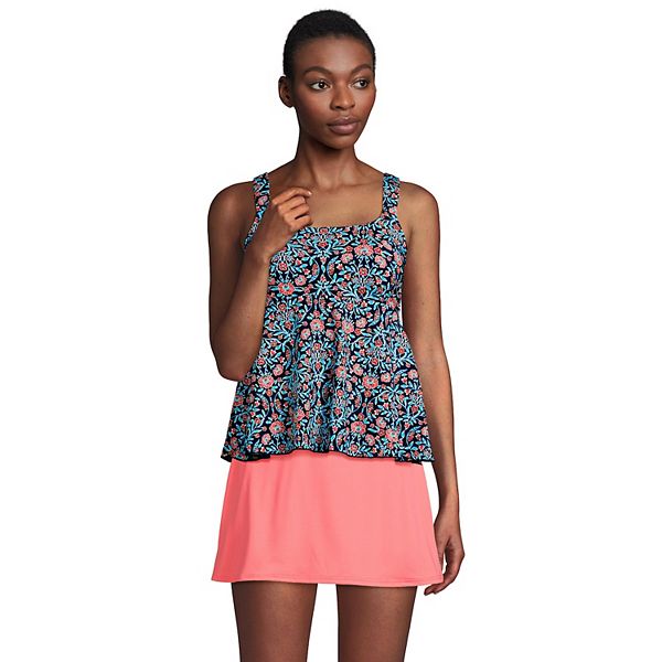 Women's Lands' End Flutter Empire UPF 50 Tankini Swimsuit Top