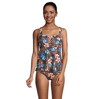 Women's Lands' End Flutter Empire UPF 50 Tankini Swimsuit Top