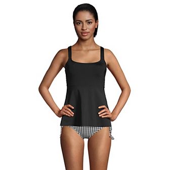 Women's Lands' End D-Cup Empire Waistband Tankini Swimsuit Top
