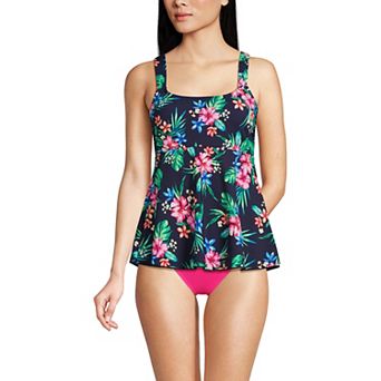 Women's Lands' End D-Cup Empire Waistband Tankini Swimsuit Top