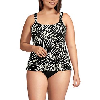 Plus Size Lands' End Flutter Empire Waist Comfort Strap Tankini Swimsuit Top