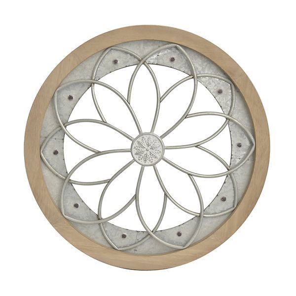 Sonoma Goods For Life® Mixed Material Flower Wall Medallion - Gray